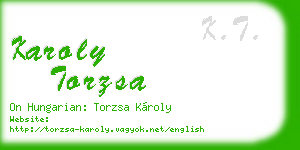 karoly torzsa business card
