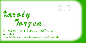 karoly torzsa business card